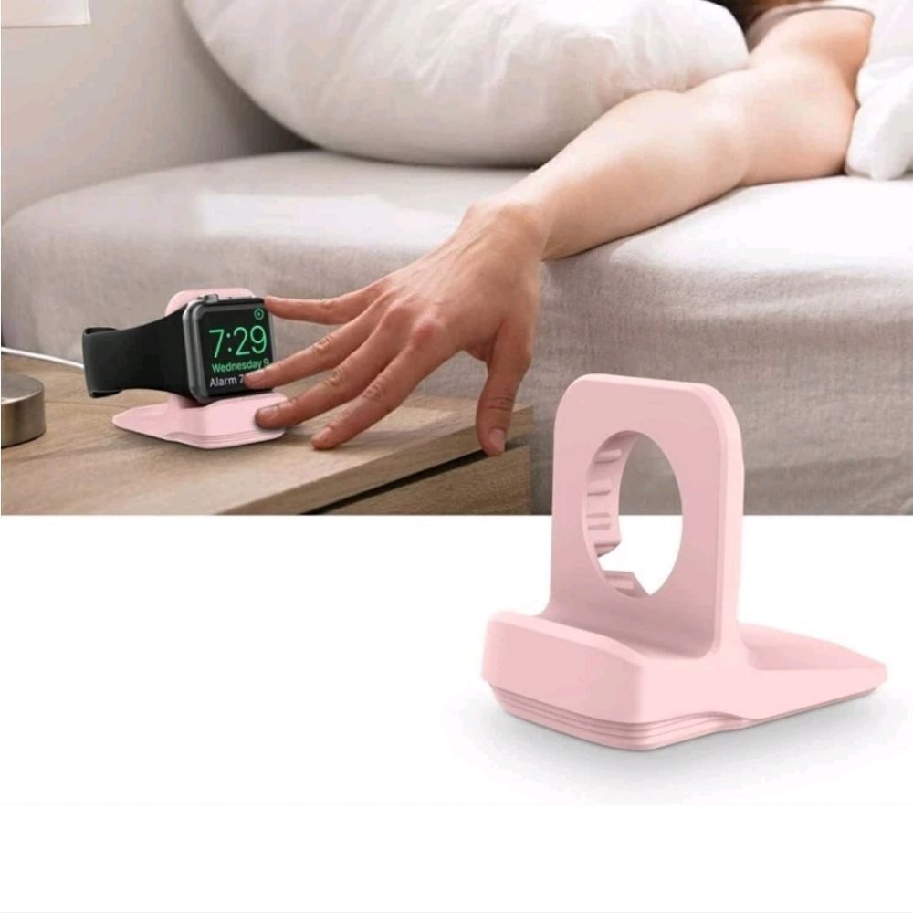 Pink Apple Watch Charger Stand - Picture 3 of 9